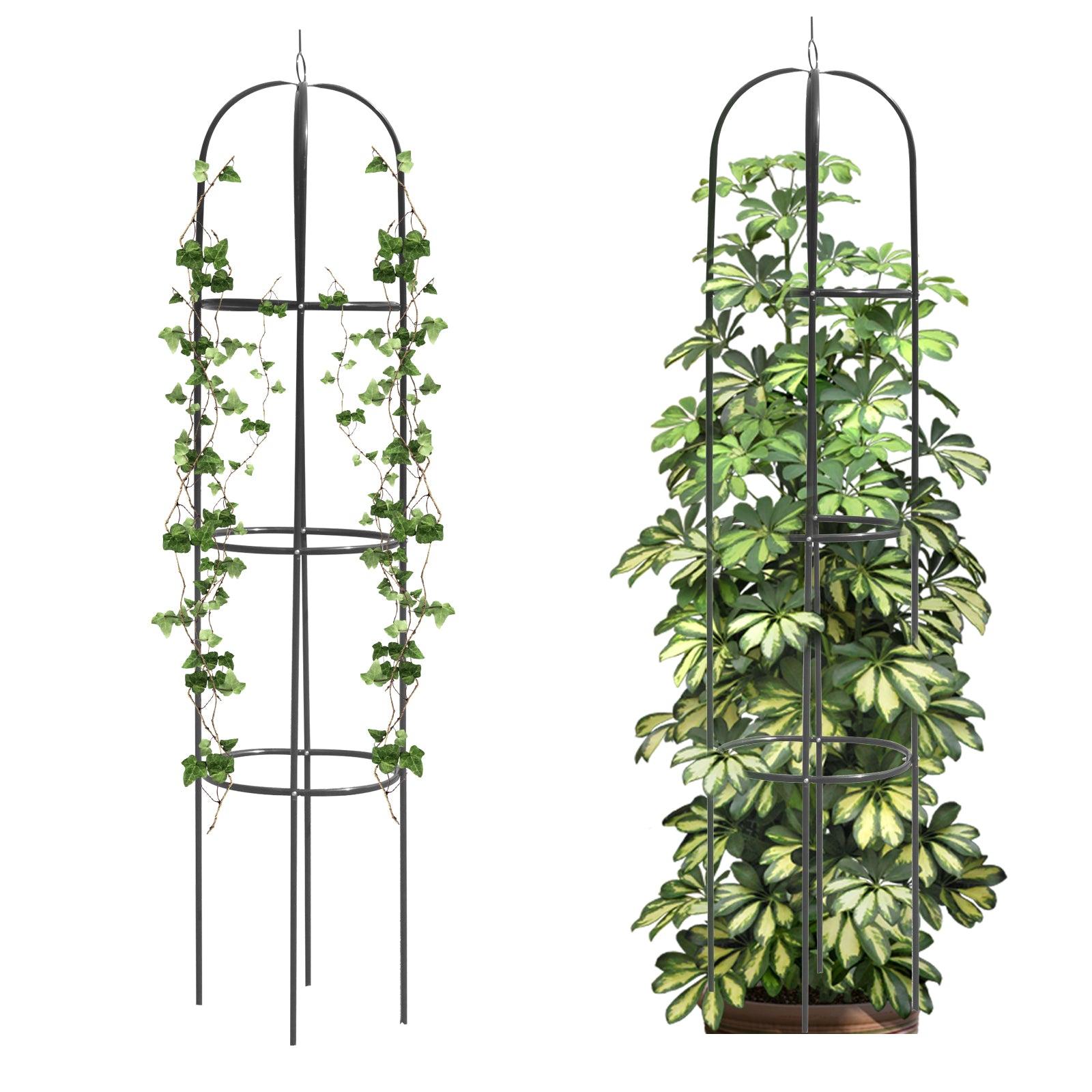 metal trellis plant supports Tower Obelisk Garden Trellis / Plant Support for Climbing Vines and Fl – heyfurni
