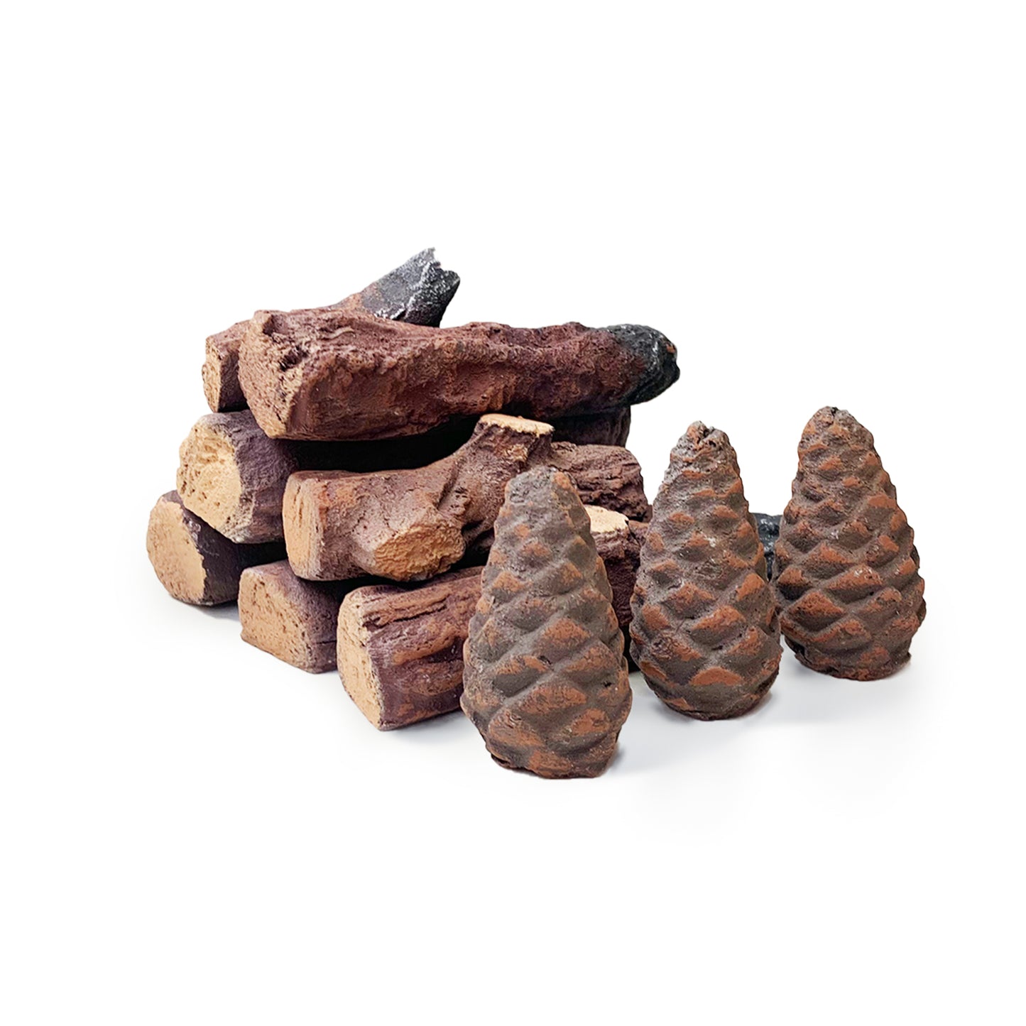 Ceramic Logs / Fire Pit Logs / Fireplace Logs Ceramic Woods