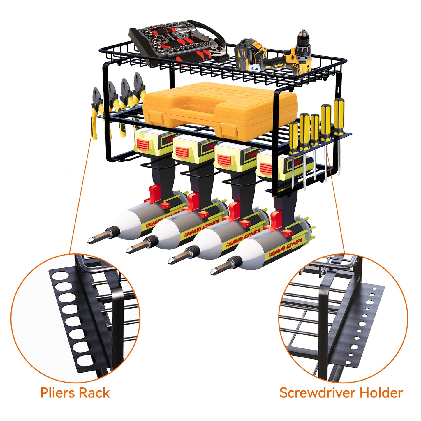 Power Tool Organizer / Drill Holder / Metal Drill Storage Rack