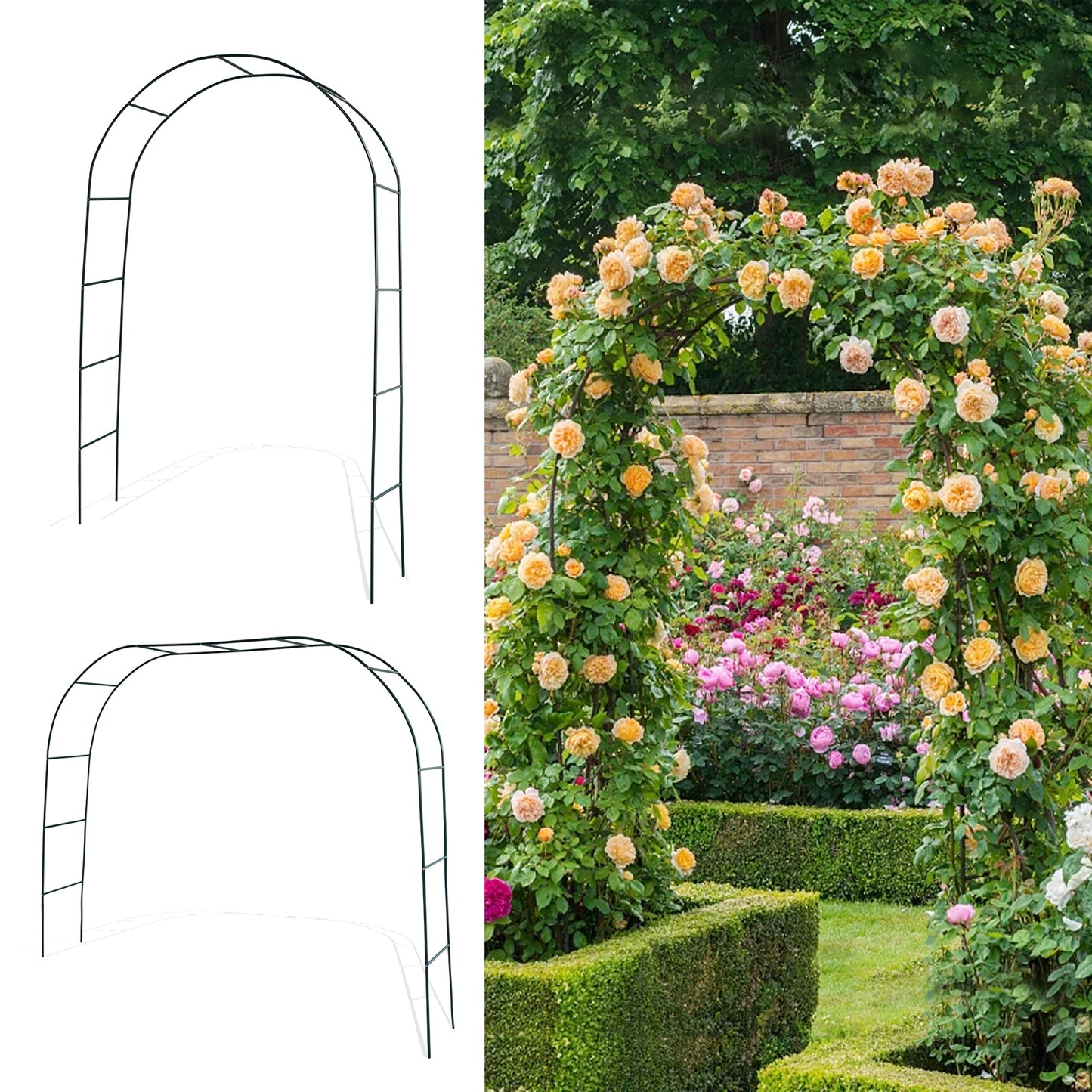 Garden Arch / Outdoor Flower Trellis / Durable Steel Garden Arbor / Wedding Decoration Arch