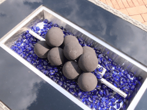 Ceramic Fire Balls / 10pcs 3in Black Firepit Balls / Solid&Hollow Style