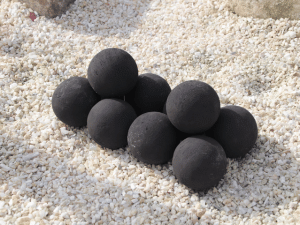 Ceramic Fire Balls / 10pcs 3in Black Firepit Balls / Solid&Hollow Style