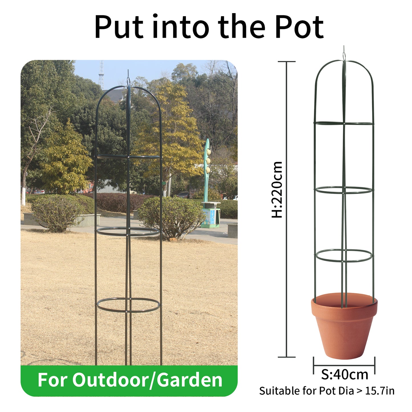 Tower Obelisk Garden Trellis / Plant Support for Climbing Vines and Flowers