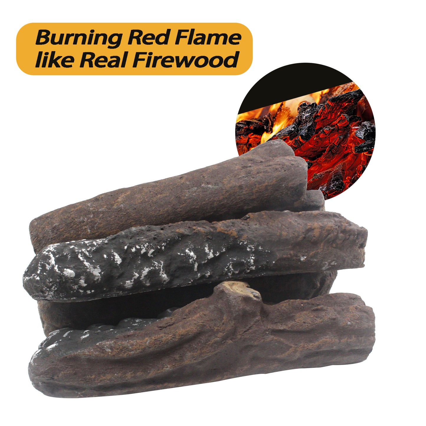 Ceramic Logs / Fire Pit Logs / Fireplace Logs Ceramic Woods