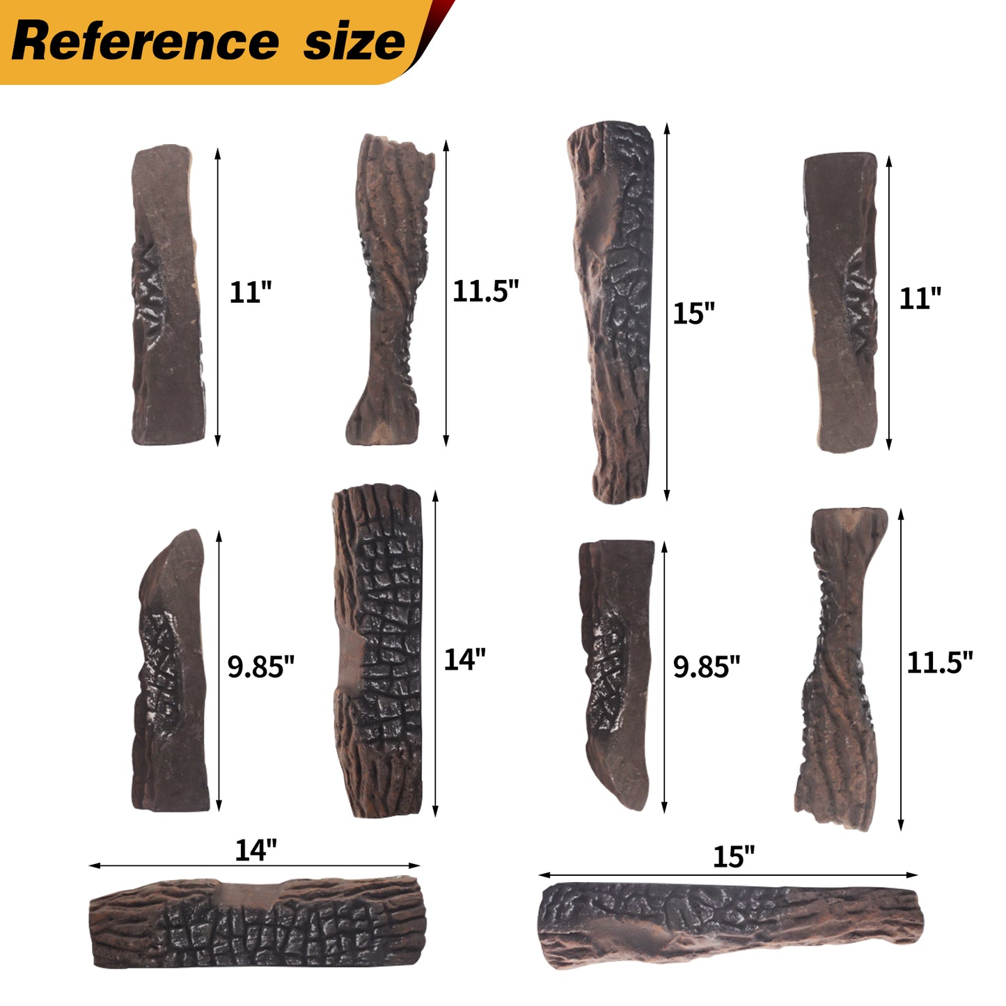 Ceramic Logs / Fire Pit Logs / Fireplace Logs Ceramic Woods