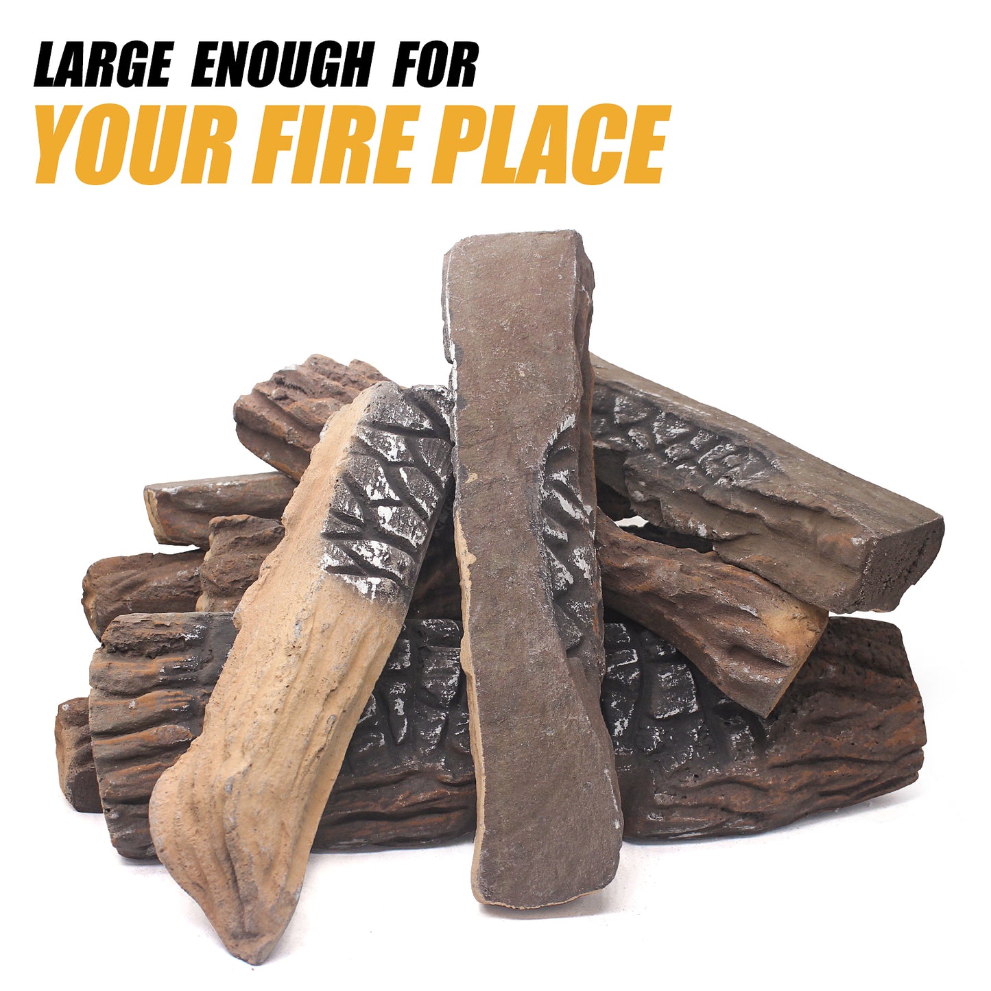 Ceramic Logs / Fire Pit Logs / Fireplace Logs Ceramic Woods